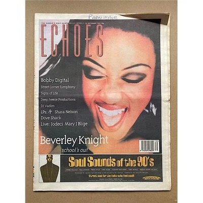 BEVERLEY KNIGHT ECHOES MAGAZINE SEPTEMBER 30 1995 - BEVERLEY KNIGHT cover with m - Image 1 of 2