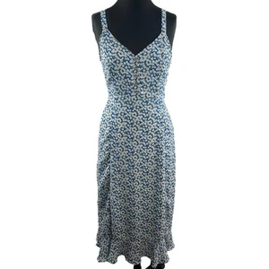 Abito midi LULUS Darling margherita blu stampa floreale senza maniche scollo a V taglia S - Foto 1 di 8