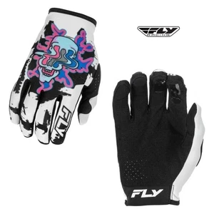 Fly Racing Lite Warp Motocross Offroad ATV White/Blue/Pink Gloves - Pick Size - Foto 1 di 4