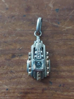 Médaillon Art déco ORIA blanc Et Doré - Photo 1/4