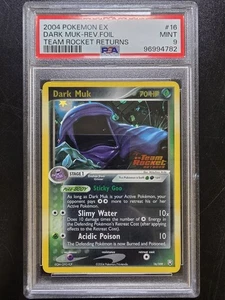 PSA 9 Dark Muk Reverse Holo 16/109 - 2004 Ex Team Rocket Returns Pokemon Card - Picture 1 of 2