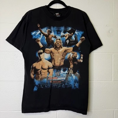 Винтажная футболка 2000-х ECW Wrestling WWE WWF размер M John Cena Triple H B1658 - Изображение 1 из 4