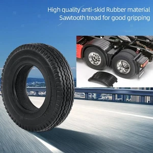 2 Stück 1/14 RC Gummireifen Für LKW RC Kletteranhänger Autoteile - Bild 1 von 3
