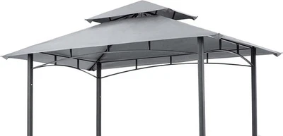 SCOCANOPY Replacement Canopy Grill BBQ Gazebo Roof Top Fit L-GG001PST-F, Gray