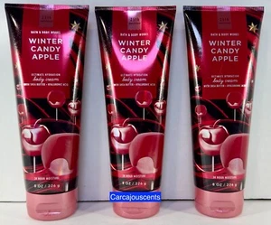 Bath & Body Works Winter Candy Apple Body Cream 25th Anniversary set of 3 - Picture 1 of 2