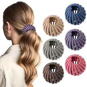 6Pcs Bird Nest Magic Hair Clips Hair Nest for Bun Strong Ponytail Holders for Wo - Picture 1 of 12