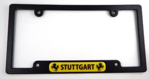 Stuttgart Flag Black Plastic Car License plate frame dome decal - Bild 1 von 1
