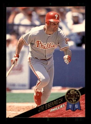1993 BASEBALL 1993 Leaf Jim Eisenreich Philadelphia Phillies #507 1 - Image 1 of 2