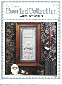 White Lace Sampler Pat Rogers Drawn Thread Chart - Picture 1 of 1