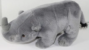 Cute PAUL E. SERNAU GRAY RHINO STUFFED PLUSH ANIMAL Soft Toy RHINOCEROS - Picture 1 of 5