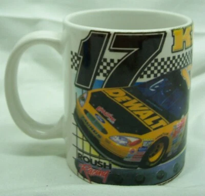 Vintage MATT KENSTEH #17 Dewalt NASCAR 2000 Roush Racing 3 3/4" CERAMIC MUG - Image 1 of 4