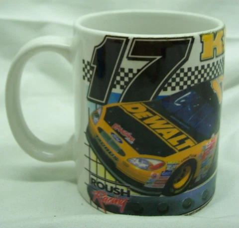 Vintage MATT KENSTEH #17 Dewalt NASCAR 2000 Roush Racing 3 3/4" CERAMIC MUG Cover