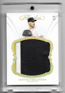2019 Flawless JUSTIN VERLANDER Jumbo Patch Gold /5 - Picture 1 of 2