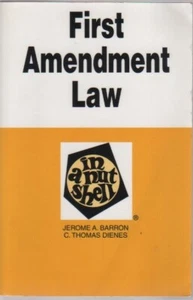 First Amendment Law in a Nutshell (Nutshell Series.) 2000 2nd Ed. Fine! - Imagen 1 de 1