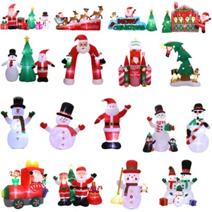 Inflatable Christmas Light Up Santa Snowman Xmas Tree Garden Outdoor Decorations - Picture 1 of 132