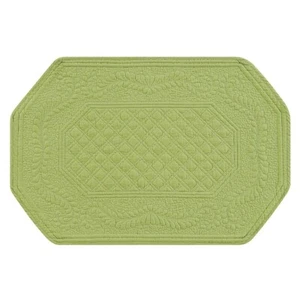 C&F Home Quilted Octagonal Placemat, Green - Set of 4 (812621350G) - Picture 1 of 3