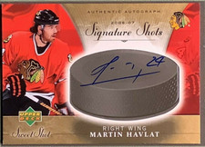 2006-07 Upper Deck Sweet Shot Signature Shots Auto Martin Havlat #SS-MH Auto