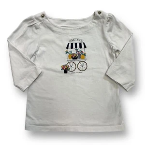 Janie and Jack Girls Size 4 Long Sleeves White Top - Picture 1 of 2