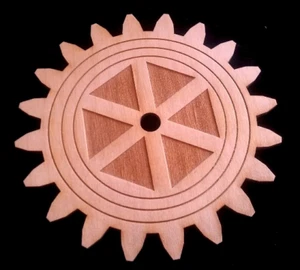 Handmade Gear-Shaped Coaster for the Mechanically Minded - Set of 4 - Picture 1 of 1