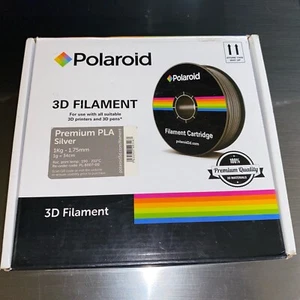 Polaroid 3D Printer Filament Cartridge 1.75mm 1kg - SILVER Premium PLA - Picture 1 of 7