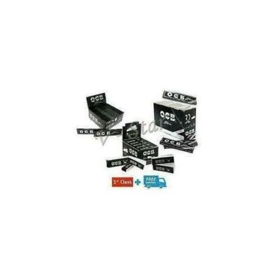 OCB PREMIUM BLACK ROLLING PAPERS + FILTERS / PERFORATED TIPS (5/10/20) BOOKLETS - Image 1 of 4