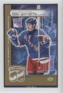 1999 Upper Deck Gretzky Living Legend The Great One Wayne Gretzky #GO3 HOF