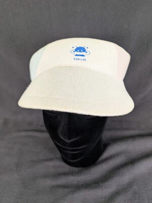Expo 85 Visera Terrycloth Blanco Rosa Azul De Japón Niño Talla Muy Raro Foto 1 de 4