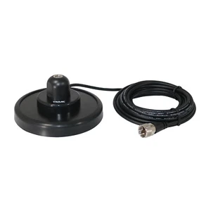 TRAM® 5-Inch Black Steel NMO Magnet Mount with RG58 Coaxial Cable and UHF... - Zdjęcie 1 z 8