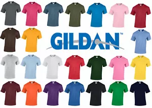 Gildan Plain Classic Fit Short Sleeves Heavy Cotton G5000 Adult T-Shirt Tee - Picture 1 of 8
