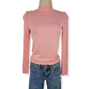 Hippie Rose Cotton Candy Mock collar ribknit Top XS Junior - Bild 1 von 2