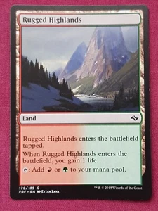 Tarjeta de tierra Magic The Gathering FATE REFORGED RUGGED HIGHLANDS Magic The Gathering - Imagen 1 de 2
