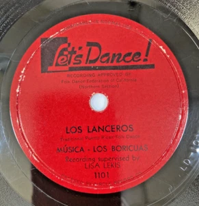 Los Boricuas Los Lanceros/Danza Puertorriquena Let's Dance! Circle Records 78RPM - Picture 1 of 13