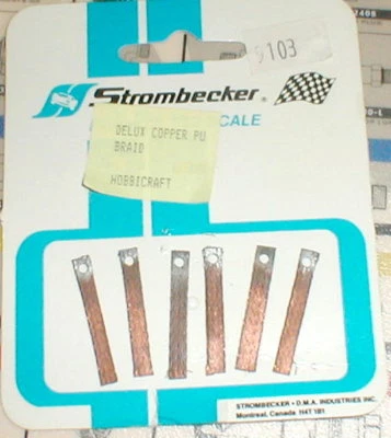 Cepillos para recoger 6 ranuras estándar de cobre con orificios Strombecker NOS Foto 1 de 2