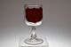 c. 1893 MADOLIN by Co-operative Flint RUBY STAINED 5 1/4” H Goblet