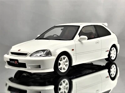 Otto Mobile Honda Civic Type R Hatchback (EK9) 1997 White Resin Model Car 1:18 - Image 1 of 4