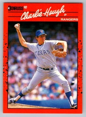 1990 Donruss # 411 - Charlie Hough - Texas Rangers - Image 1 of 2