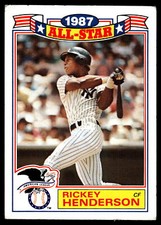 1988 Topps #7 Rickey Henderson Glossy All-Stars See Scan