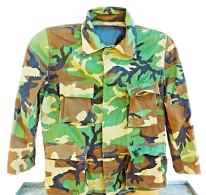 Military Issue Hemdjacke Woodland Camo Combat Pattern Langarm Large - Bild 1 von 10