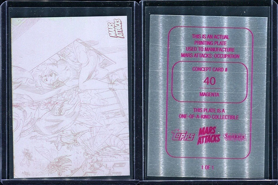 2015 Topps Mars Attacks Occupation Kickstarter #40 Magenta Printing Plate 1/1 - Image 1 of 1