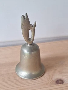 Messing Glocke Messingglocke  Fischmotiv  ca. 9x4,5 cm - Bild 1 von 4