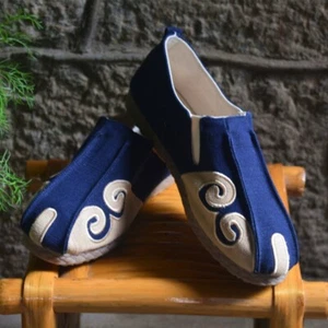 Chinesische traditionelle Stoffschuhe Herren Retro Vintage Freizeitschuhe Nationalkleidung - Bild 1 von 19