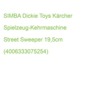 SIMBA Dickie Toys Kärcher Spielzeug-Kehrmaschine Street Sweeper 19,5cm (40063330 - Bild 1 von 2