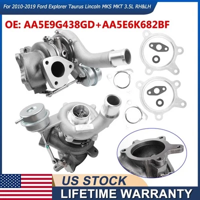 Turbo Turbocharger RH&LH For 2010-2019 Ford Explorer Taurus Lincoln MKS MKT 3.5L - Image 1 of 4