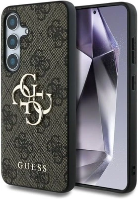 Funda clásica con logotipo grande Guess 4G para Samsung Galaxy S25 6,2" marrón Foto 1 de 4