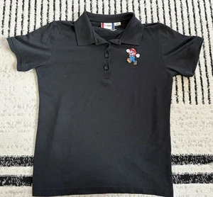 Polo Clique Negro con Parche Bordado Super Mario y Nintendo Mujer’s Med - Imagen 1 de 4