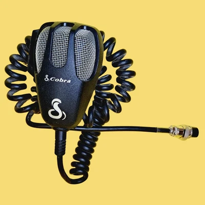 COBRA M73SL DYNAMIC 4 PIN HANDHELD CITIZENS BAND CHANNELS RADIO MICROPHONE BLACK - Image 1 of 4