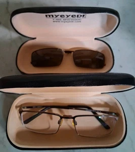 Occhiali da sole Easyclip Turboflex MOD EC303 acciaio inox clip on marrone 53 17 135 - Foto 1 di 10