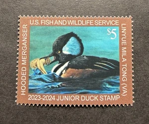 Estampillas WTD - #JDS31 2023 - Estampilla de pato junior de Estados Unidos - Como nueva OG NH **BIEN CENTRADA** - Imagen 1 de 2