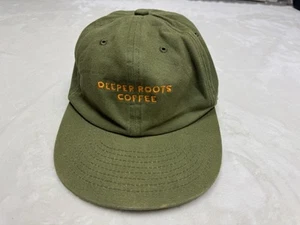 Deeper Roots Coffee Hat Mens Strap Back Green Wyld Spell Out Craft 3rd Wave - Picture 1 of 14