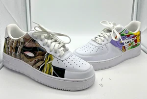 Nike Air Force 1 '07 Low Triple bianche personalizzate Fetty Wap's taglia 10,5 - Foto 1 di 12